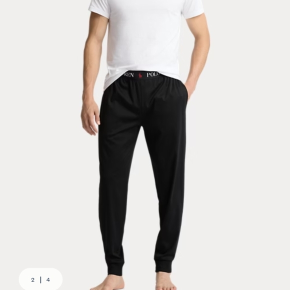 Polo by Ralph Lauren Black Jogger Sleepwear - Picture 1 of 8